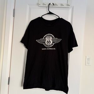 Santa Monica Black Graphic T-Shirt